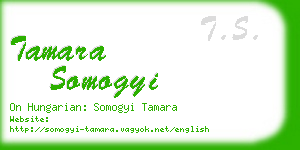 tamara somogyi business card